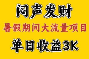 （11558期）闷声发财，假期大流量项目，单日收益3千+ ，拿出执行力，两个月翻身