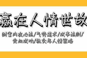 (9959期)赢在-人情世故:财富内在心法/气势道术/成事法则/走向成功/社交与人情策略