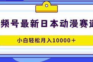 （9176期）视频号日本动漫蓝海赛道，100%原创，小白轻松月入10000＋