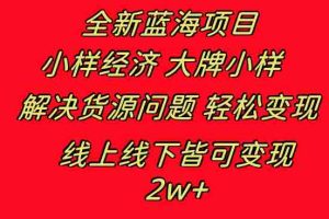 （8466期）全新蓝海项目 小样经济大牌小样 线上和线下都可变现 月入2W+