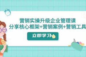 (7821期)营销实操升级·企业管理课:分享核心框架+营销案例+营销工具(课程+文档)