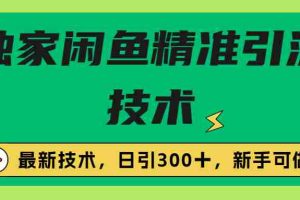 (6635期)独家闲鱼引流技术,日引300+实战玩法
