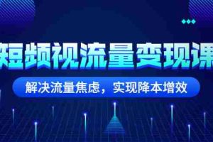（2567期）短频视流量变现课：解决流量焦虑，实现降本增效