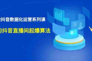 （2532期）宁静数据2022抖音数据化运营系列课，最新的抖音直播间起爆算法