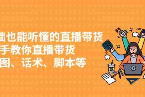 （2430期）0基础也能听懂的直播带货，手把手教你直播带货 链路图、话术、脚本等