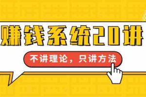 (1706期)苏笙君·赚钱系统20讲:教你从0到1赚到你的第一桶金,不讲理论,只讲方法