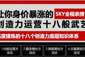(1692期)让你的身价暴涨的创造力运营十八般武艺 高度提炼的18个创造力底层知识体系