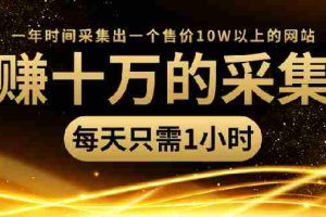 （1418期）年赚十万的采集站，每天1小时，一年采集出一个售价10W的网站（无水印）