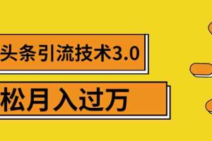 （1379期）今日头条引流技术3.0，打造爆款引流的玩法 VLOG引流技术，月入过万(无水印)