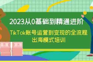 （6299期）2023从0基础到精通进阶，TikTok账号运营到变现的全流程出海模式培训