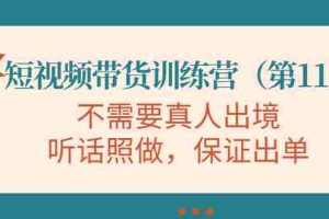 （4015期）短视频带货训练营（第11期），不需要真人出境，听话照做，保证出单
